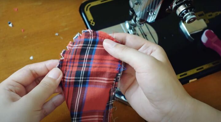 how to upcycle a men s shirt into a feminine top, Topstitching the collar