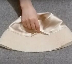 how to make a diy bucket hat without a sewing machine, Leaving a space unsewn