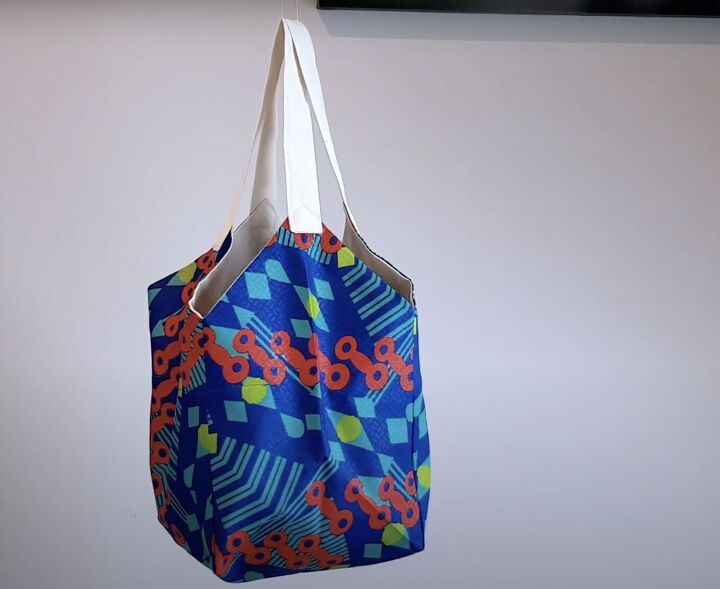 how to sew a diy origami tote bag in 5 simple steps, DIY origami tote bag