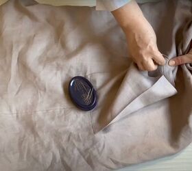 how to sew an a line dress with pockets in a few simple steps, Pinning the inside pocket to the dress