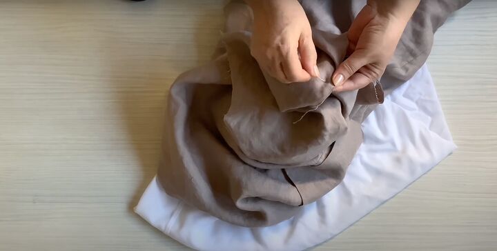 how to sew an a line dress with pockets in a few simple steps, Attaching the lining