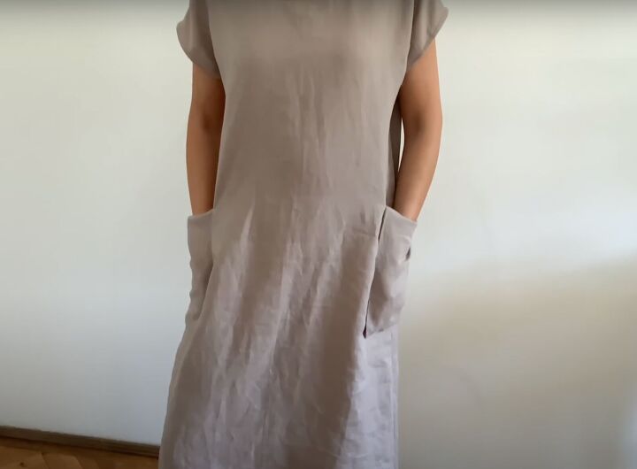 how to sew an a line dress with pockets in a few simple steps, A line dress with pockets