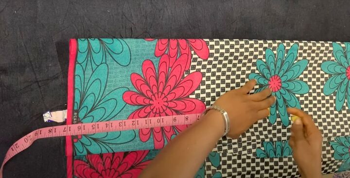 how to sew a beginner friendly diy ankara top, Marking the sleeve pattern
