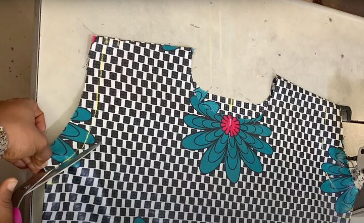 how to sew a beginner friendly diy ankara top, Cutting off the excess