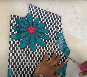 how to sew a beginner friendly diy ankara top, Cutting the opposite armhole to match