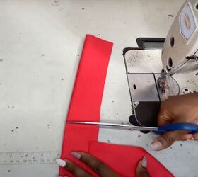how to make a pencil skirt with a front slit, Trimming the excess