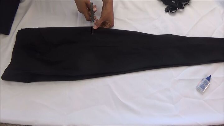 make your own trendy lace up pants, Cut out lace up pants