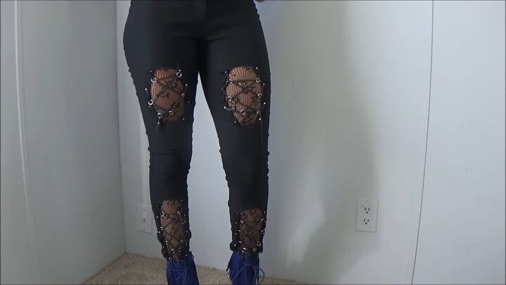 make your own trendy lace up pants, Lace up pants