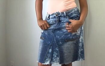 How to Quickly Turn Your Old Distressed Jeans Into a Stylish Skirt