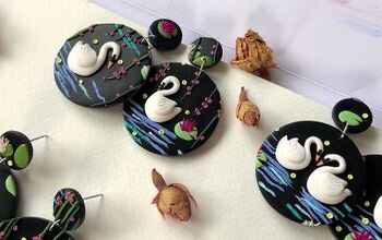 How to Make Polymer Clay Earrings Inspired by Swan Lake