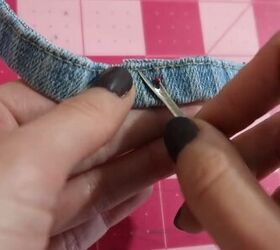 how to hem flared jeans keep the original hem, Seam ripping the hem