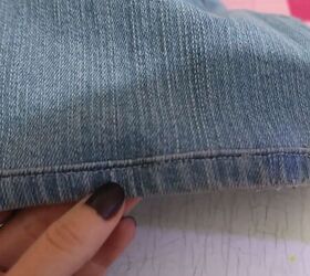 how to hem flared jeans keep the original hem, Hemmed jeans