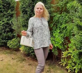 3 ways to style 1 blouse, A blouse with stretch pull on trousers