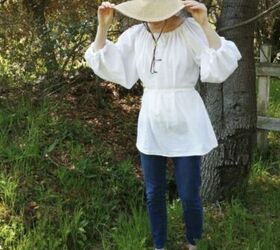 shelter in place sewing tea towel tunic