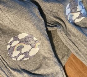 visible mending reverse applique patches for jeans, Photo Upcycle My Stuff