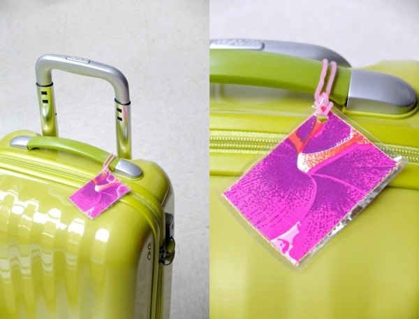 how to fabric scrap luggage tags