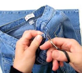 how to make a purse out of jeans you can wear 3 ways, Removing the belt loops