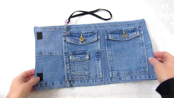 how to make a purse out of jeans you can wear 3 ways, DIY purse from old jeans