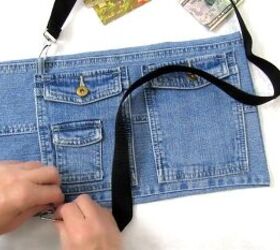 how to make a purse out of jeans you can wear 3 ways, Adding a crossbody strap