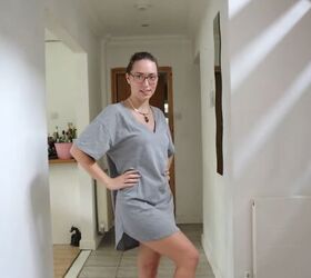 diy t shirt dress no sew Oversized T-shirt to Fitted Dress DIY