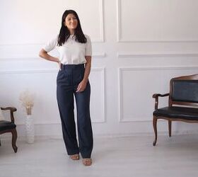 how to elevate your look 8 simple ways to dress better, Wearing kitten heels with long pants