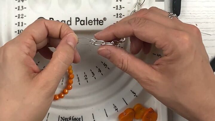 how to make a cute diy half chain half bead necklace, How to make a colorful beaded necklace
