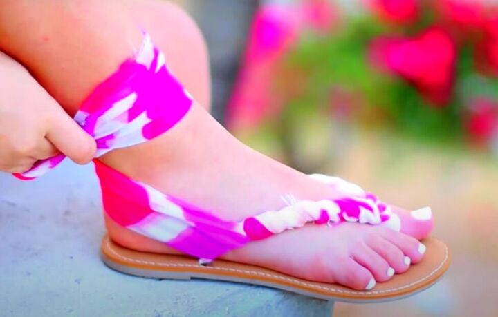 3 quick easy diy summer projects plus a refreshing drink hack, DIY scarf sandals