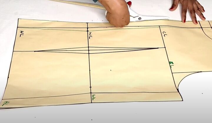 modifying a bodice pattern to fix a bulging zipper in six simple steps, Cutting off excess zipper allowance