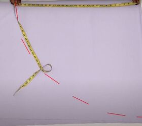how to make a waterfall jacket for a finishing touch to any outfit, Marking the exact measurement in a quarter circle