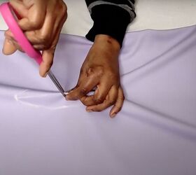 how to make a waterfall jacket for a finishing touch to any outfit, Cutting the armholes