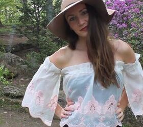 How to Make a Cute DIY Off-Shoulder Top Out of Something Unexpected