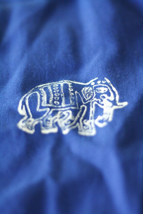 diy elephant stamped skirt