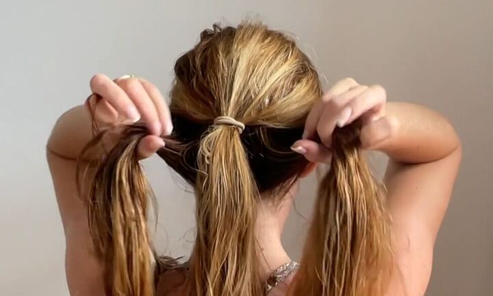 4 cute hairstyles with wet hair that are quick easy to do, Last minute easy hairstyles for wet hair