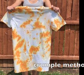 4 cool tie dye patterns that are fun easy to do, Crumple method tie dye