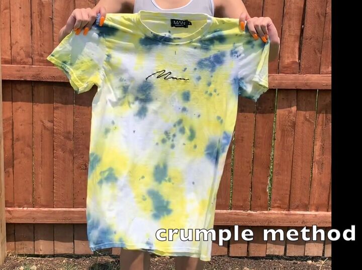 4 cool tie dye patterns that are fun easy to do, How to do the crumple method tie dye