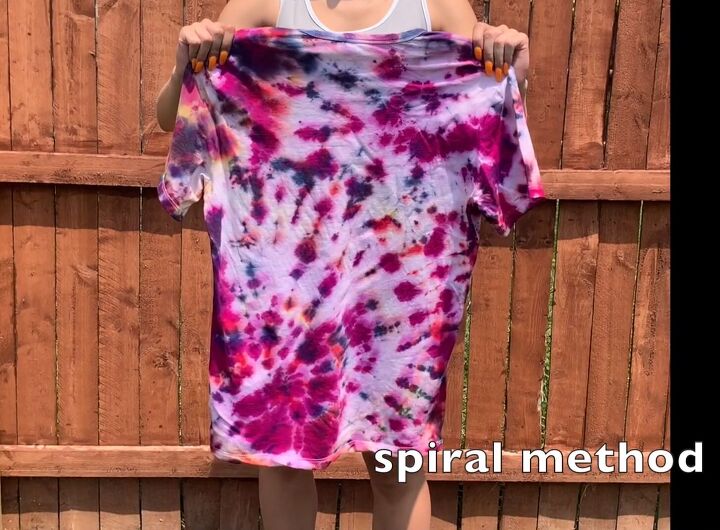 4 cool tie dye patterns that are fun easy to do, Spiral method tie dye
