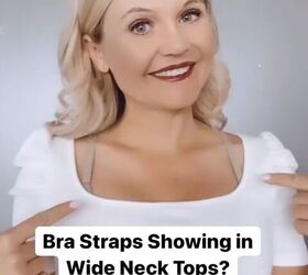 How to Hide Bra Straps from Your Dress Neck, Shoulder Button, Easy DIY  Hack