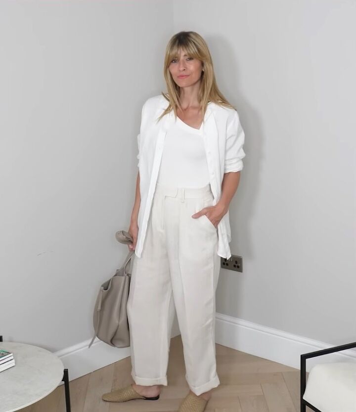 how to style linen pants classy outfit ideas for summer beyond, How to style white linen pants