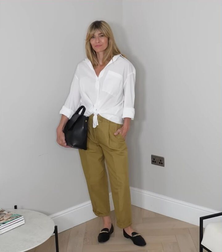 how to style linen pants classy outfit ideas for summer beyond, Styling a shirt with linen pants