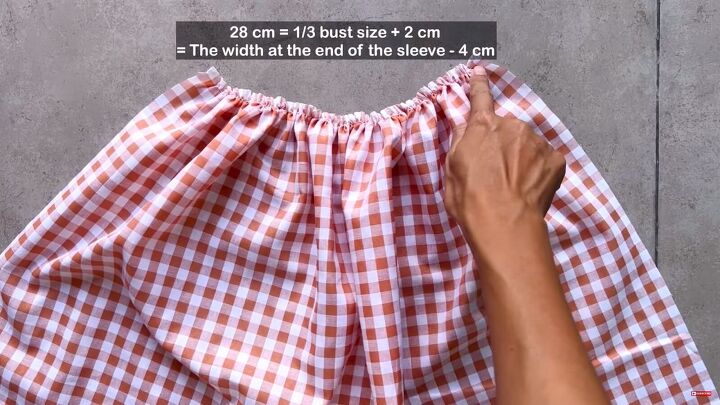 how to make a cute diy patchwork dress out of gingham scraps, Sewing a loose seam for gathering