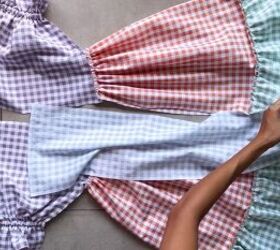 how to make a cute diy patchwork dress out of gingham scraps, Patchwork dress tutorial
