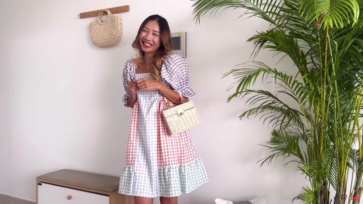 how to make a cute diy patchwork dress out of gingham scraps, How to make a DIY patchwork dress