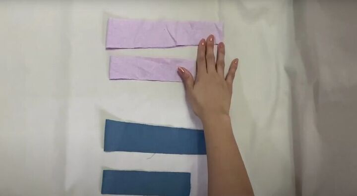 how to make a diy reversible headband out of fabric, Cutting out the fabric pieces