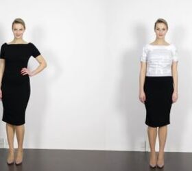optical illusions in fashion how colors prints flatter the body, How to wear dark and light colors