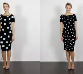 optical illusions in fashion how colors prints flatter the body, The smaller the print the smaller you look