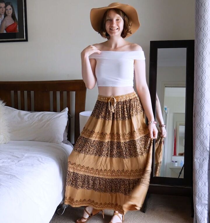 wearing my mom s clothes how to style items from your mom s closet, How to style mom s maxi skirt