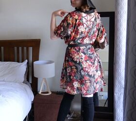 wearing my mom s clothes how to style items from your mom s closet, Wearing a tunic top as a dress