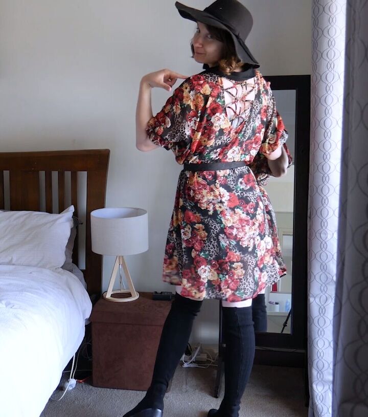 wearing my mom s clothes how to style items from your mom s closet, Wearing a tunic top as a dress