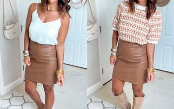 Wear It Now, Wear It Later! Styling This Faux Leather Skirt!