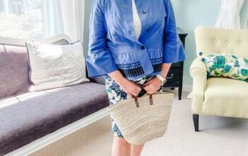 How to Style Blue Peplum Jacket and Pencil Skirt